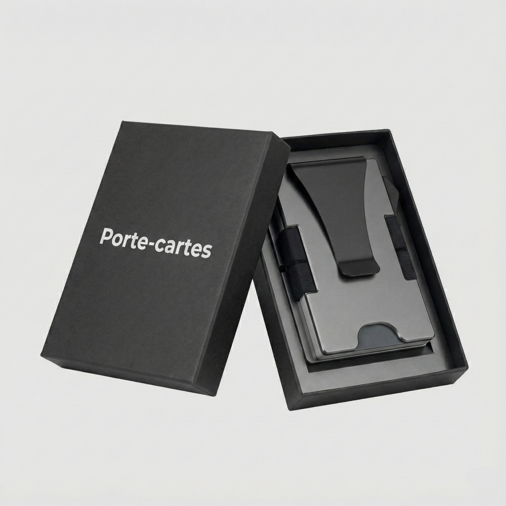 Porte Cartes Metal Homme RFID — boîte cadeau signature Porte-cartes