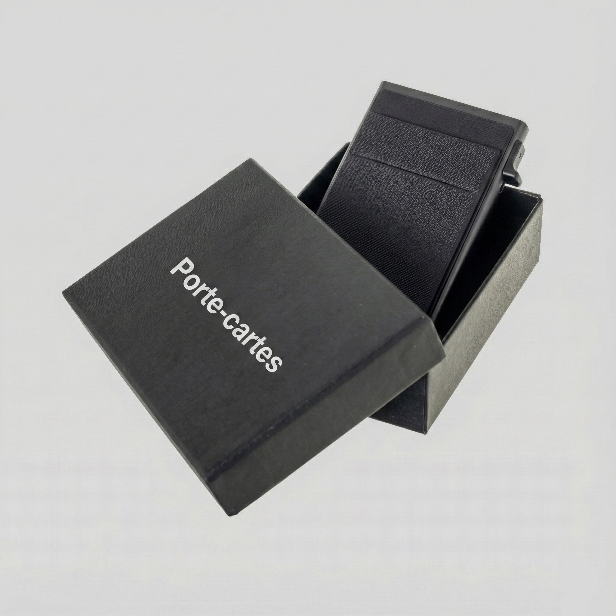 Porte Cartes Slim Aluminium Homme — gros plan sur la matière aluminium anodisé