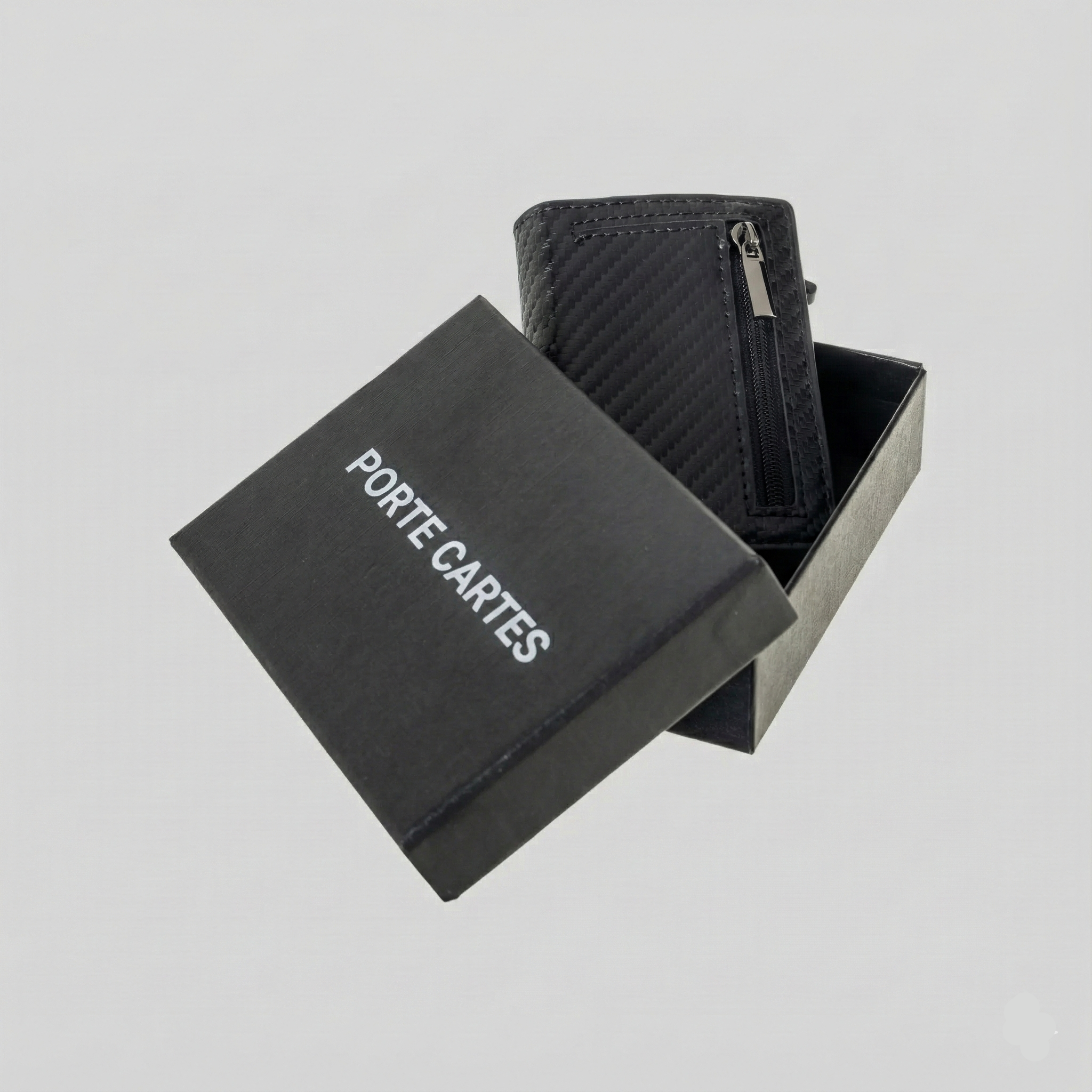 Porte Cartes Fibre de Carbone Homme — boîte cadeau signature Porte-cartes