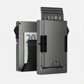Porte Cartes Metal Homme RFID — aluminium anodisé gris anthracite, vue principale