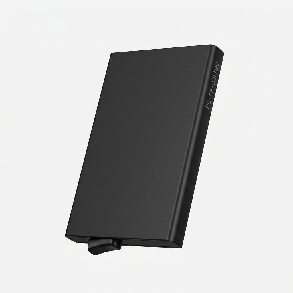 Porte Cartes Slim Homme — cartes en éventail, levier latéral