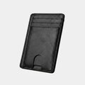 Porte Cartes Homme Compact — cuir vegan lisse effet vintage noir, vue principale
