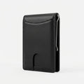 Porte Cartes Homme Vertical — cuir lisse noir, vue principale