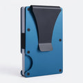 Porte Cartes Titane Homme — aluminium aéronautique anodisé bleu bleu acier, vue principale