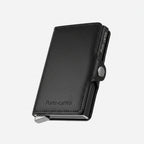 Porte Cartes Double Homme — cuir lisse noir, vue principale