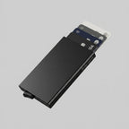 Porte Cartes Slim Homme — aluminium anodisé mat noir mat, vue principale