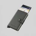 Porte Cartes Et Monnaie Homme — cuir lisse anthracite, vue principale