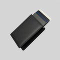 Porte Cartes 3 Volets Homme — cuir lisse noir, vue principale
