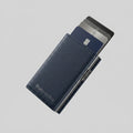 Porte Cartes Magnétique Homme — cuir grainé bleu marine, vue principale