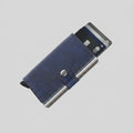 Porte Cartes Cuir Bleu Homme — cuir pleine fleur avec veinures bleu marine, vue principale