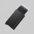 Porte Cartes Coulissant Homme — aluminium anodisé noir mat noir mat, vue principale