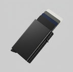 Porte Cartes Coulissant Homme — aluminium anodisé noir mat noir mat, vue principale