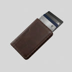 Porte Cartes Cuir Grainé Homme — cartes en éventail, slot frontal