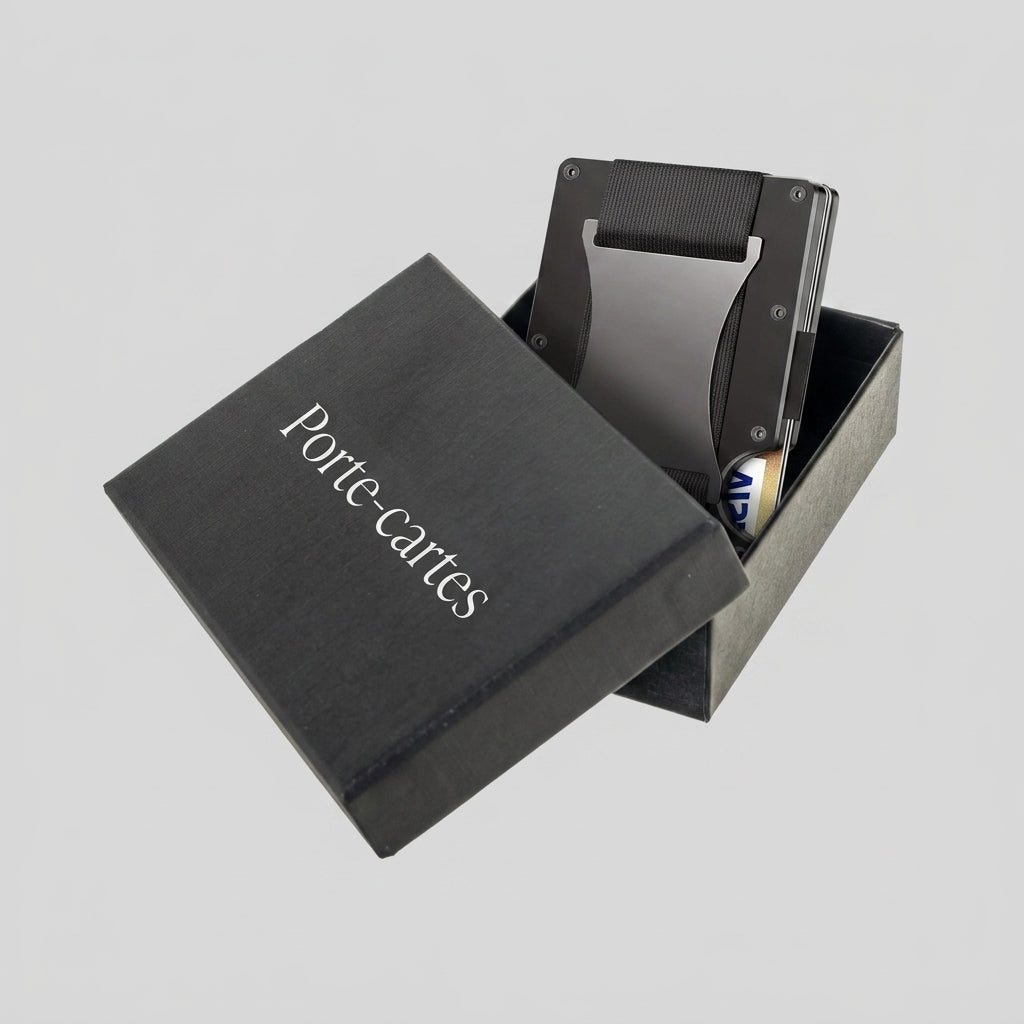 Porte Cartes Métal Homme — boîte cadeau signature Porte-cartes