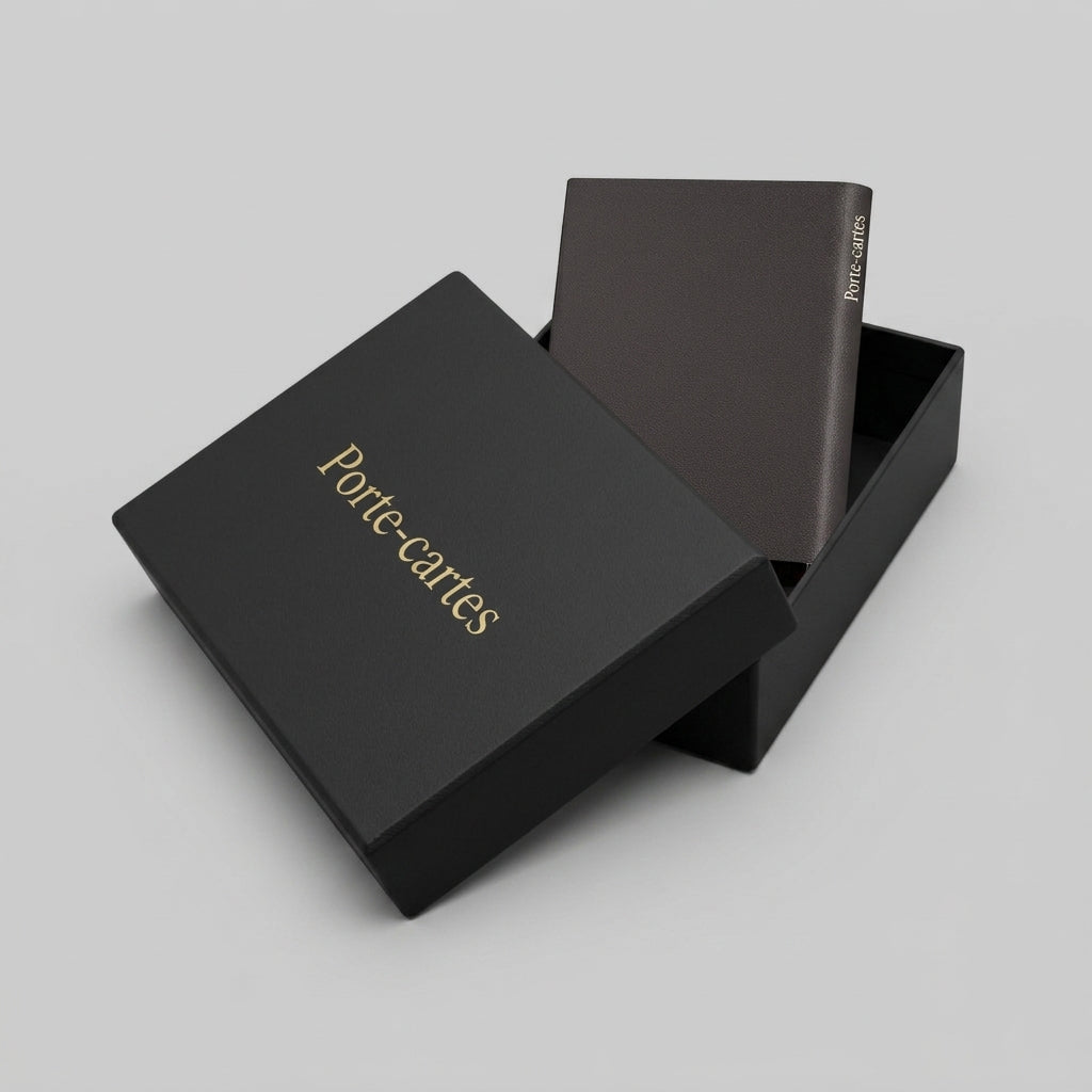Petit Porte Cartes Homme — boîte cadeau signature Porte-cartes