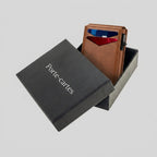 Porte Cartes Automatique Cuir Homme — vue de dos et profil fin