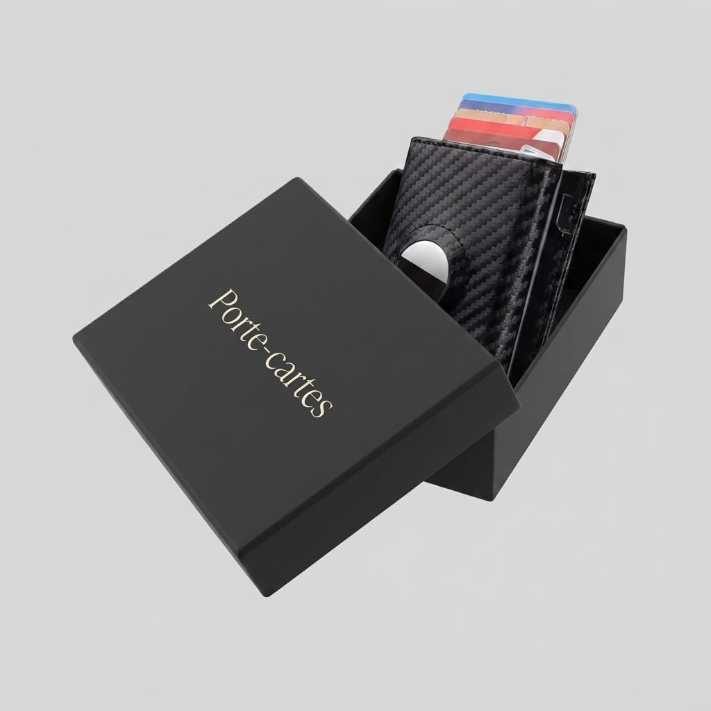 Porte Cartes Airtag Homme — boîte cadeau signature Porte-cartes