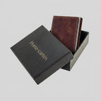 Porte Cartes Cuir Homme Marron — boîte cadeau signature Porte-cartes