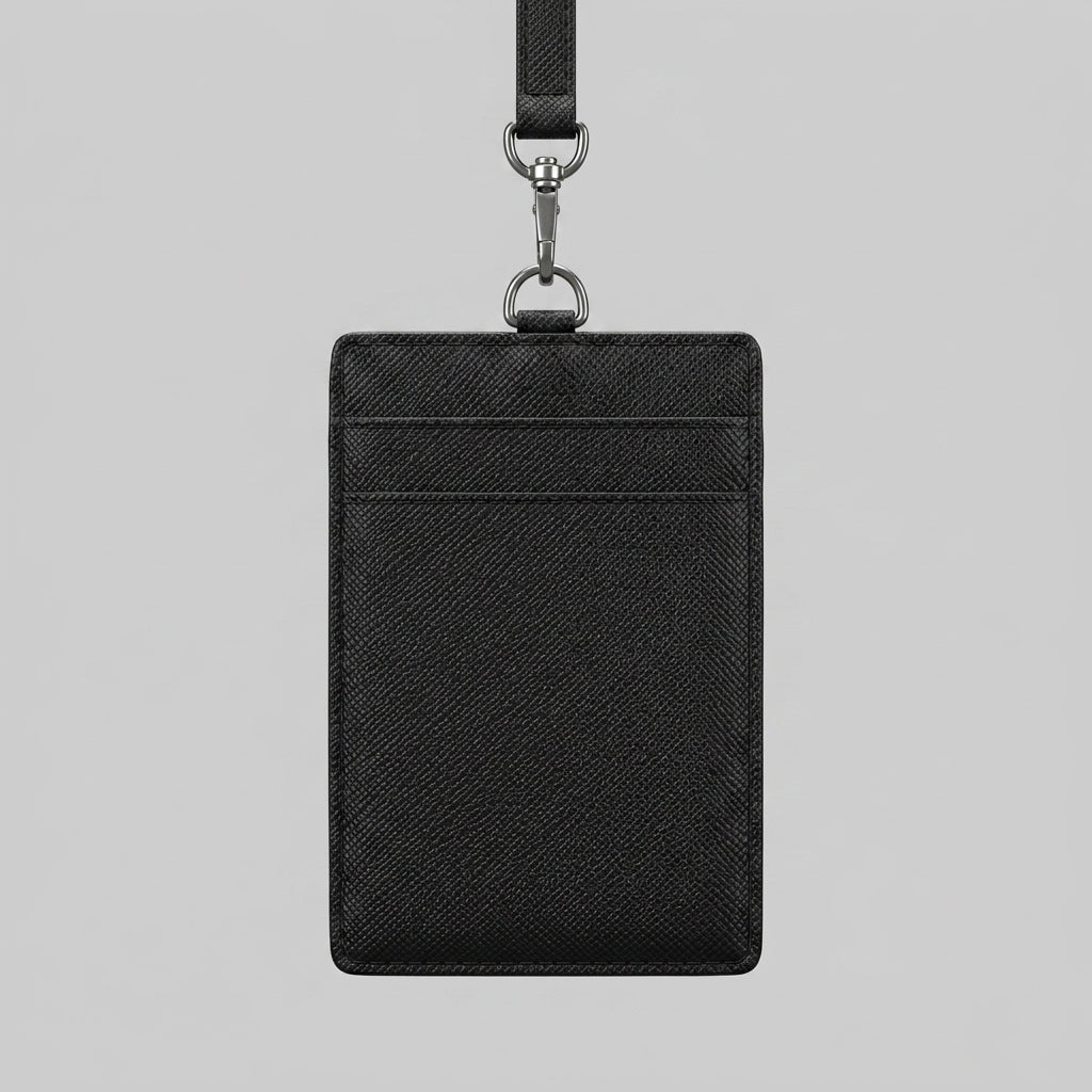 Porte Cartes Bandoulière Homme — vue de dos et profil fin