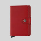 Porte Cartes Cuir Rouge Homme — vue de dos et profil fin