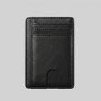Porte Cartes Homme Compact — cartes en éventail, slots externes