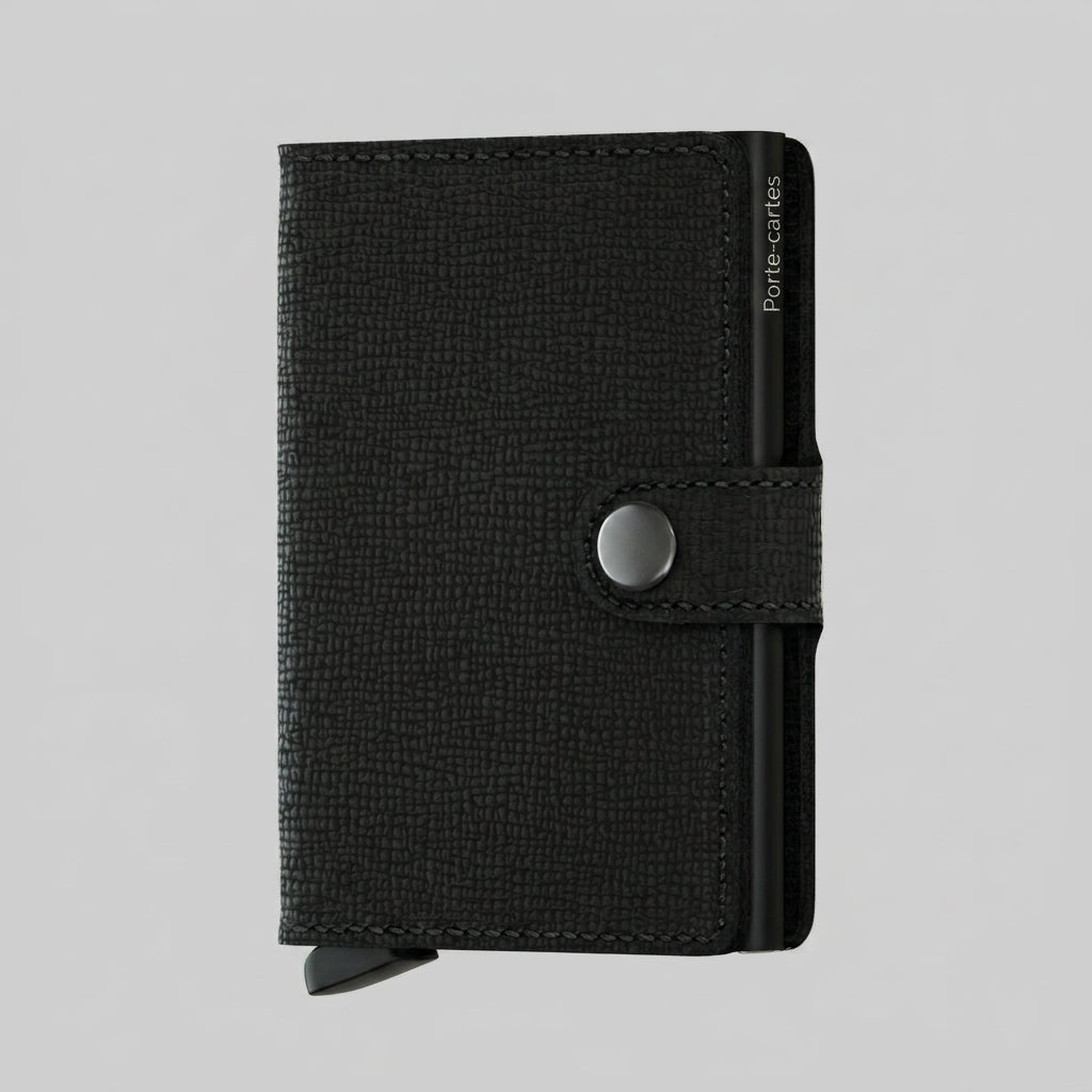 Porte Cartes Homme Luxe — vue de dos et profil fin