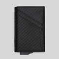 Porte Cartes Rigide Cuir Homme — simili cuir effet fibre de carbone noir, vue principale