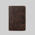 Porte Cartes Cuir Grainé Homme — cuir pleine fleur pull-up marron vintage, vue principale