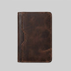 Porte Cartes Cuir Grainé Homme — cuir pleine fleur pull-up marron vintage, vue principale