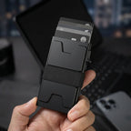 Porte Cartes Aluminium RFID Homme — ouverture complète, capacité 6 à 8 cartes