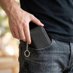 Porte Cartes Étui Homme — vue de dos et profil fin