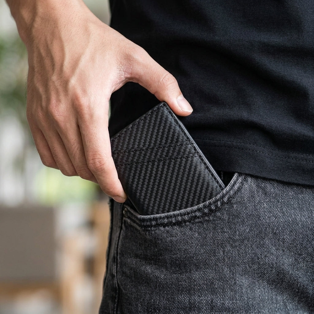 Porte Cartes Rigide Cuir Homme — boîte cadeau signature Porte-cartes