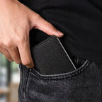 Porte Cartes Cuir Noir Homme Luxe — ouverture complète, capacité 4 à 6 cartes