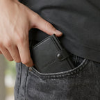 Porte Cartes Double Homme — vue de dos et profil fin